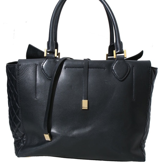 Black Leather Tote Bag - Picture 2 of 8
